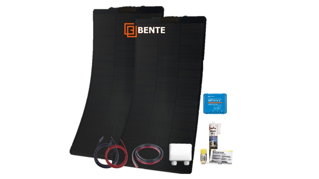 Bente  Solarset-8  2x80 Watt flex compleet met Victron SMART