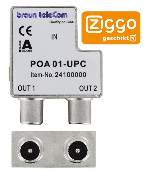 Braun TeleCom  POA 01 B UPC opdruk  2V IEC splitter man