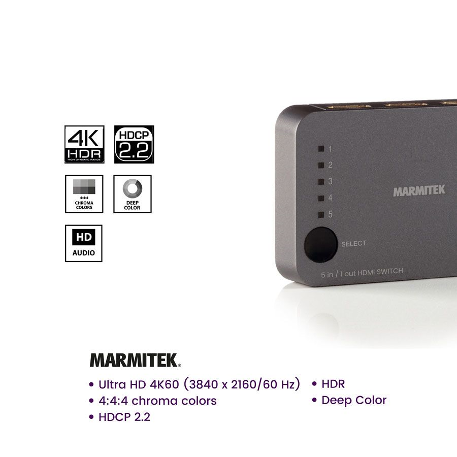 Marmitek  Connect 350 UHD 4K HDMI Switch