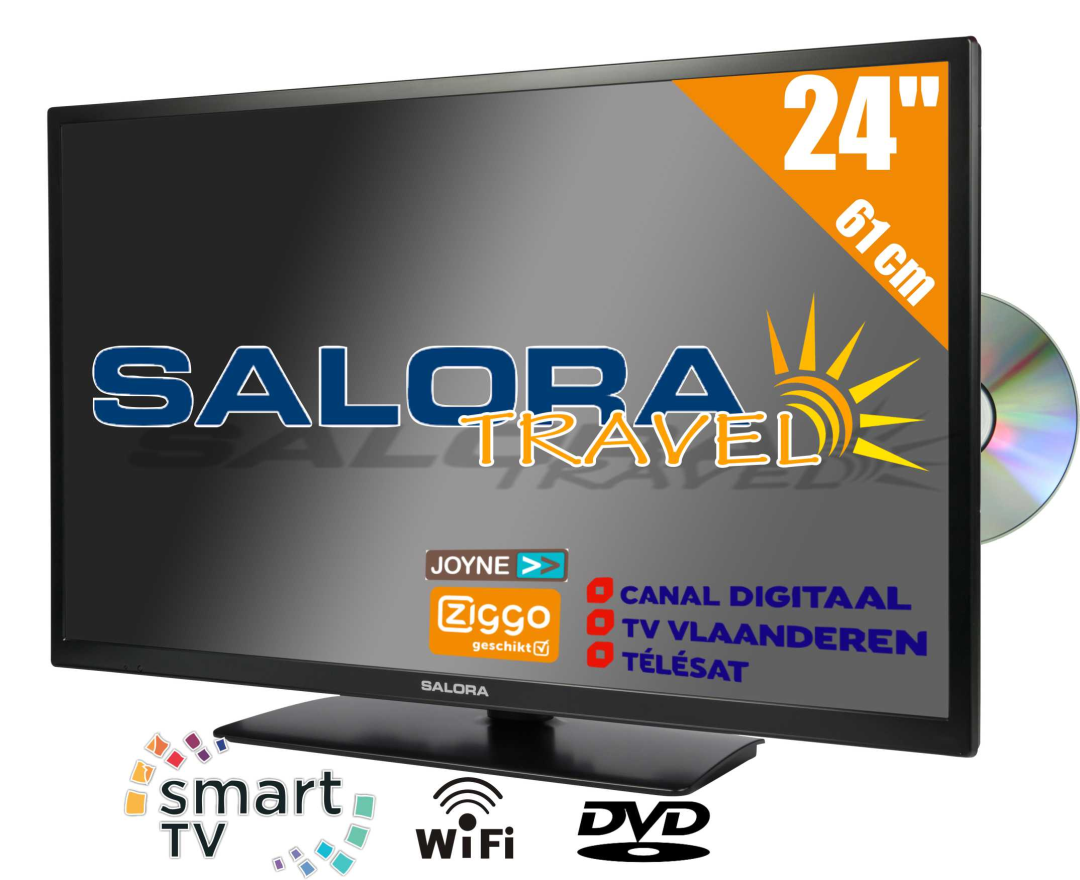 Salora  24inch TravelTV 12/230V Smart WiFi DVD TV